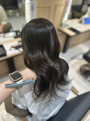 透明感カラー/ブリーチなしWカラー/髪質改善/伊勢原