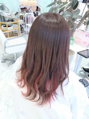 インナーカラー／ピンク