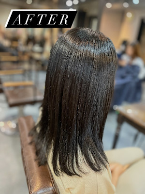 就活前に縮毛矯正&カラー