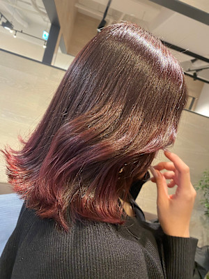 プラムワインヘアカラー