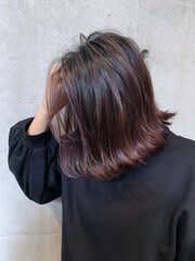 シアーピンク×バレイヤージュ
