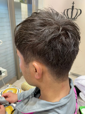 メンズパーマニュアンスパーマ×ショート刈り上げナチュラル