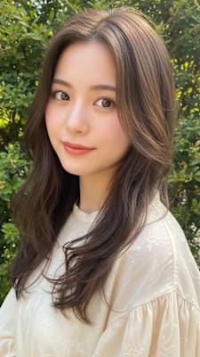 透明感カラー×ナチュラルロングレイヤー