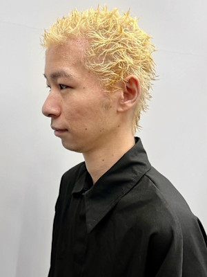 イージードリル ドリルパーマ 抜きっぱなしブロンド ブリーチ