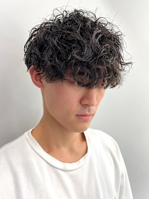 ツイストスパイラル マッシュショート 20代 アッシュ