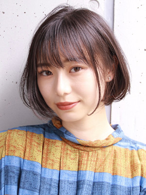 ショート・ボブ/白髪ぼかし/ハイライト/絶壁解消/40代/