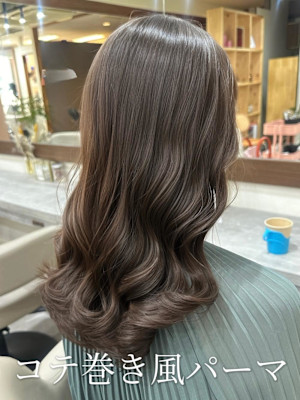 #韓国風パーマ#コテ巻き風パーマ #パーマロング#韓国へア