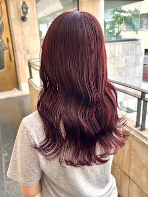 【YAGI】ブリーチなしダブルカラー大人の艶髪ワンレッド