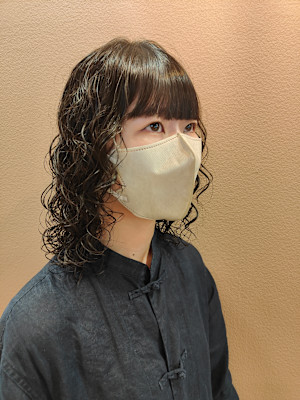 ミディアムパーマ/レイヤーパーマ/くるくるパーマ