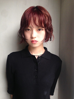 【arte HAIR】ショートボブ/ブリーチ/カシスカラー