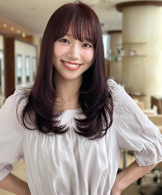 縮毛矯正/レイヤーカット/ラベンダー/髪質改善