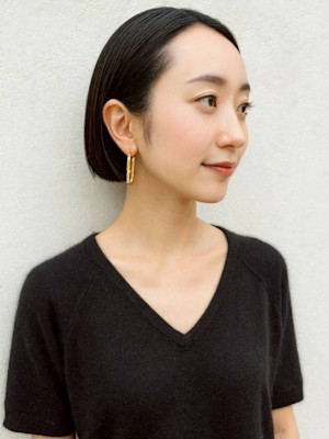 前髪無し ショートボブ 大人ボブ 黒髪 似合わせ 20代