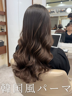 韓国風パーマ/コテ巻き風パーマ/デジタルパーマ/レイヤー