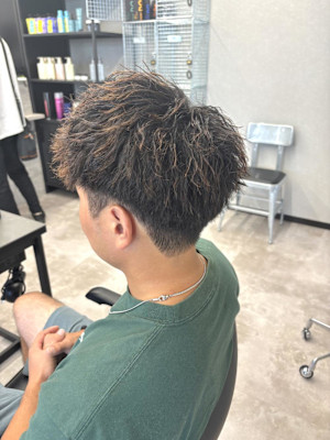 ソフトツイストパーマで作る爽やかアップバング