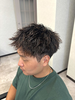 ソフトツイストパーマで作る爽やかアップバング