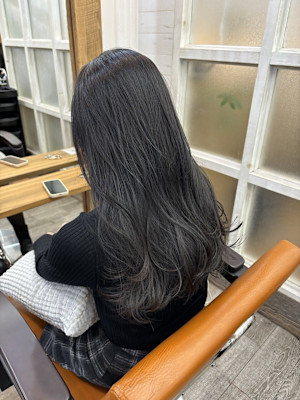 グレージュ/ダークグレージュ/暗髪/髪質改善/顔まわりカット