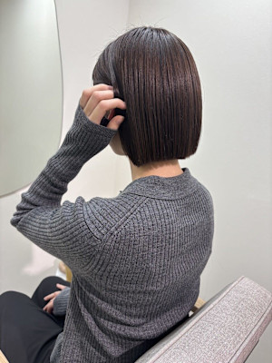 韓国切りっぱなしボブ/タッセルボブ/顔まわり/ワイドバング