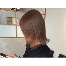 "土橋"秋カラーにおすすめ◎マロンベージュ外はねボブ