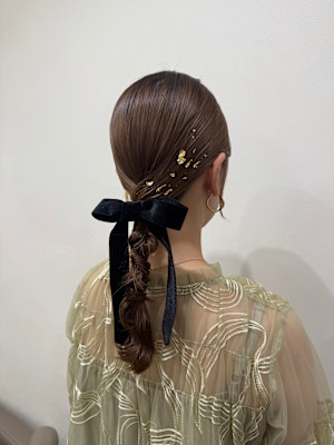 お呼ばれヘア〜編みおろしヘア〜