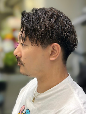 men's/メンズ/ダウンパーマ/黒染め/韓国/白髪染め