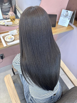 赤みなしベージュ/ワンカラー/ツヤカラー/髪質改善