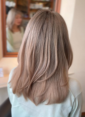 【垢抜け確定！圧倒的透明感☆】ミルクティーベージュ