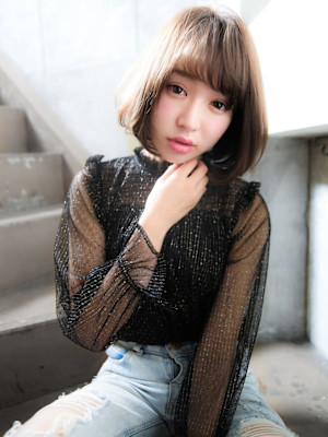 ナチュラルグレージュ×ボブ♪