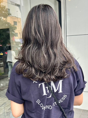 セミロング/ハイライト/イルミナカラー
