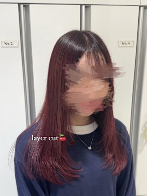 透明感カラー/ブリーチなしWカラー/髪質改善/伊勢原