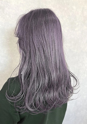 セミロング/ダブルカラー/ラベンダー