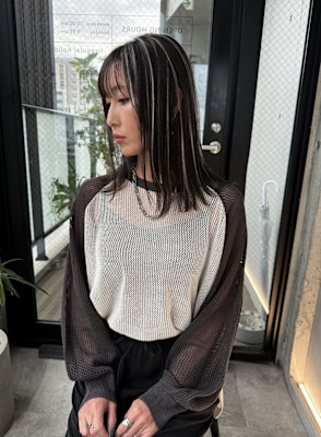 ★上品めの細めハイライトデザイン★