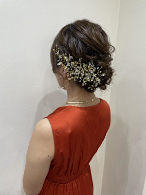 お呼ばれヘア/ヘアセット/ヘアアレンジ/まとめ髪