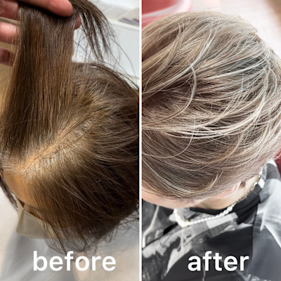 白髪ぼかしハイライト