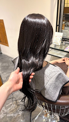 ダークラベンダーグレージュ/グレージュ/髪質改善/暗髪