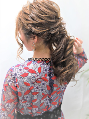 ヘアアレンジ　お呼ばれヘア