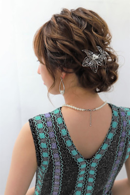ヘアアレンジ　お呼ばれヘア