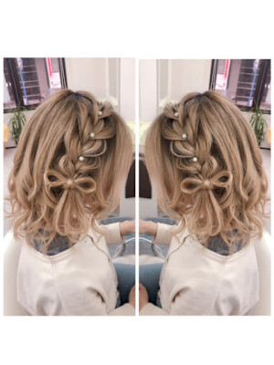 ヘアアレンジ　お呼ばれヘア