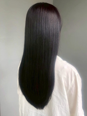 髪質改善 黒髪ロング うるつや 美髪ストレート ダメージレス