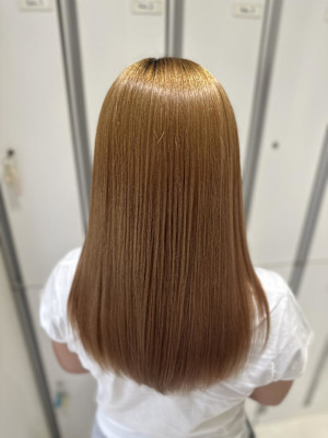 透明感カラー/ブリーチなしWカラー/髪質改善/伊勢原