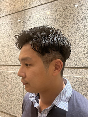 銀座　理容室　barber ワンカールパーマ