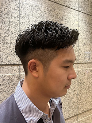 銀座　理容室　barber ワンカールパーマ