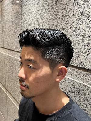 銀座　理容室　barber サイドパート