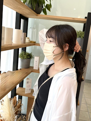 結んでも可愛い顔まわり♪