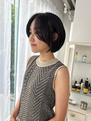 大人ショートボブ丸みボブ