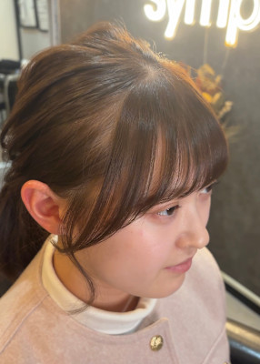 前髪/韓国/アレンジ/後れ毛
