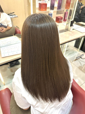 透明感カラー/ブリーチなしWカラー/髪質改善/伊勢原