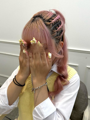 編み上げでギャル系ハーフアップ！　＊ひな＊