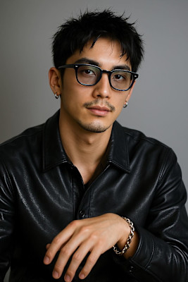 サーフカール&ブルーブラック　フェザーパーマ