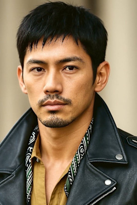 サーフカール&ブルーブラック　フェザーパーマ