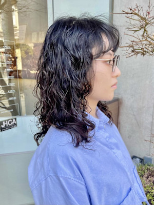 ラフにキマる無造作ウェーブヘア 	